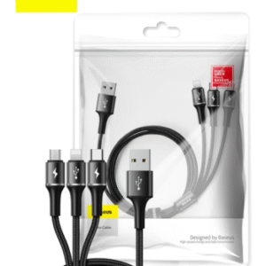 Baseus Halo 3 in 1 Cable - Black